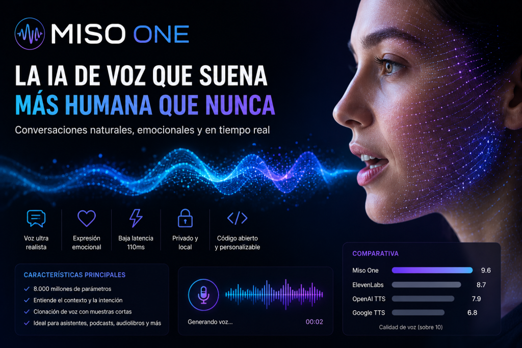 Miso One: el modelo de voz con IA indistinguible de un humano Miso One